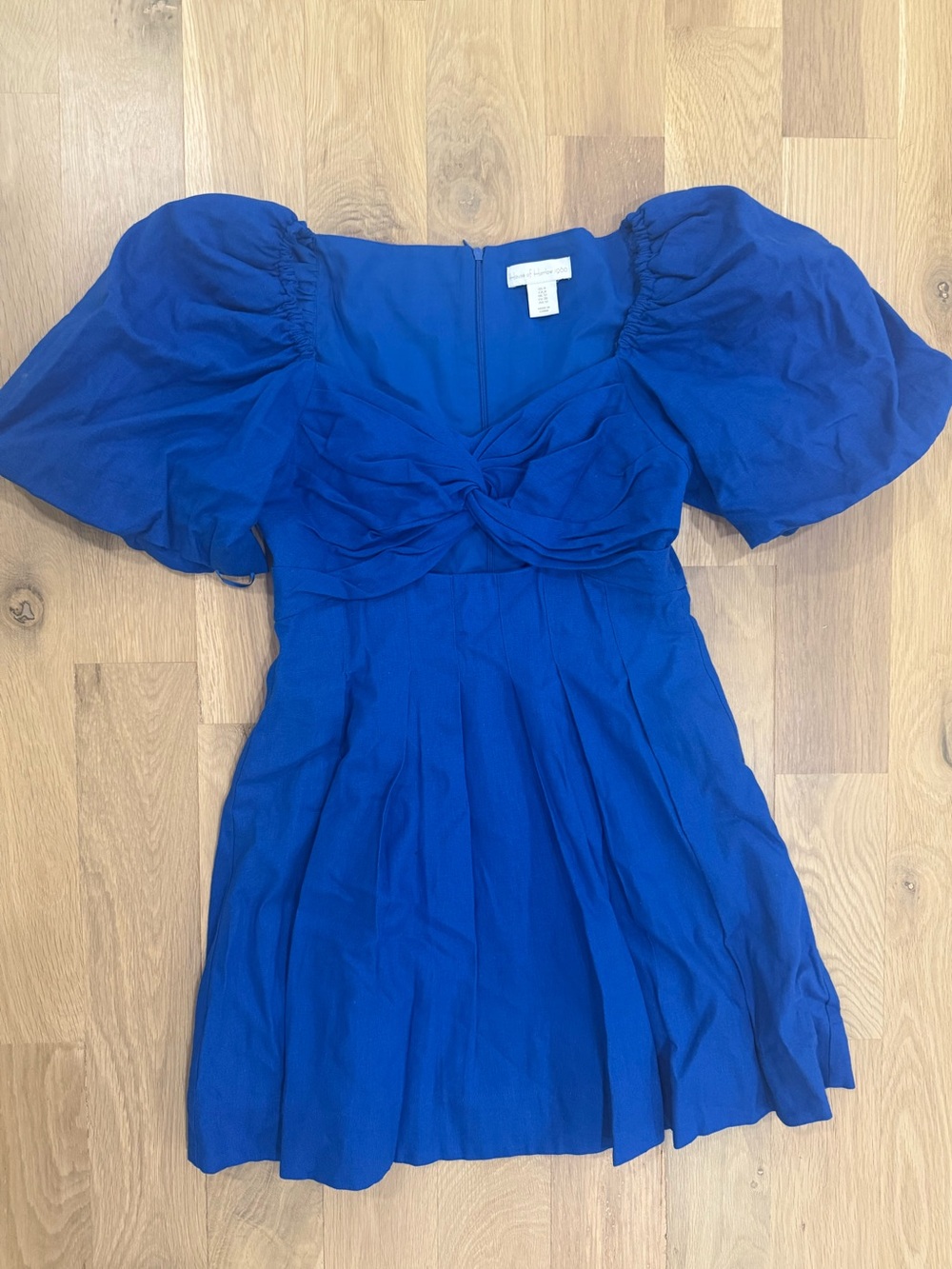 Revolve House of Harlow 1960 Royal Blue Puff Sleeve Mini Dress Size 8